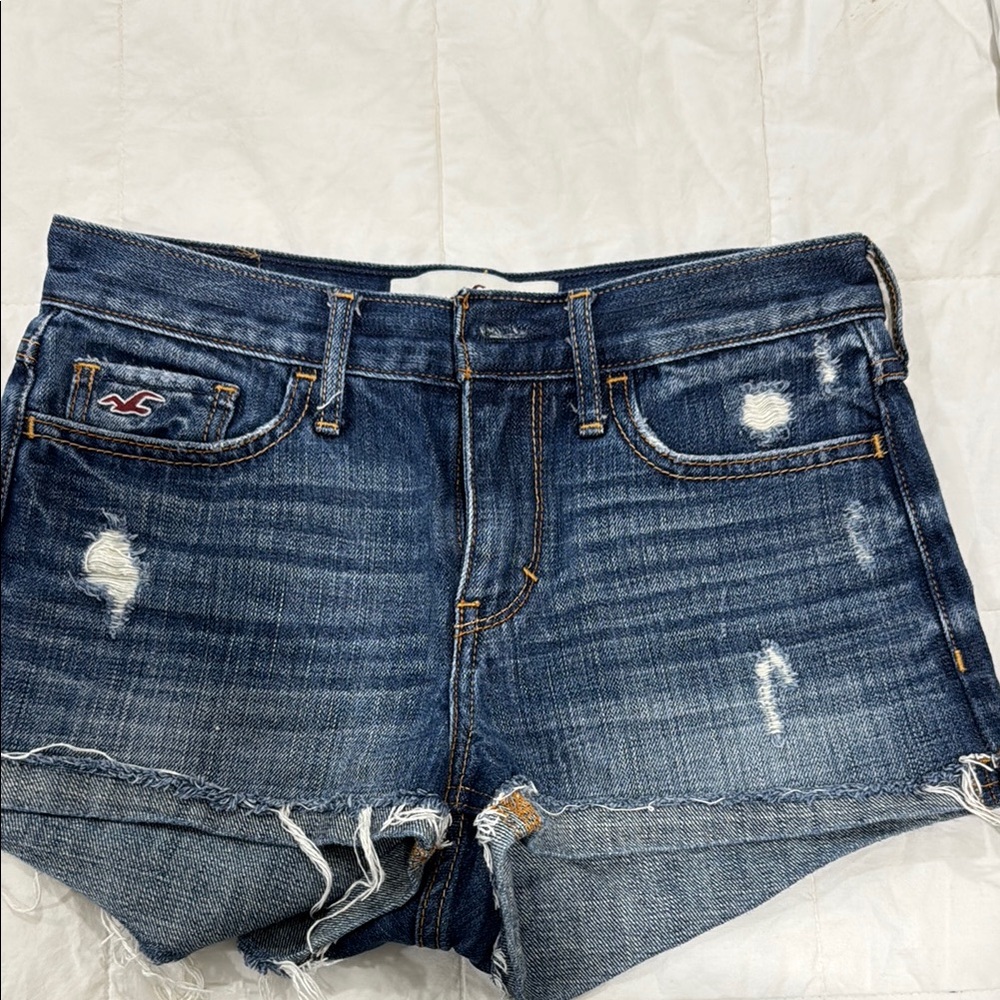 Hollister Women's Blue Denim Shorts